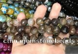 CAA3411 15 inches 12mm faceted round agate beads wholesale