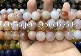 CAA3421 15 inches 14mm faceted round agate beads wholesale