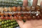 CAA3423 15 inches 14mm faceted round agate beads wholesale