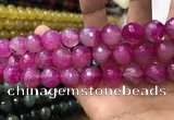 CAA3425 15 inches 14mm faceted round agate beads wholesale