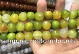 CAA3430 15 inches 14mm faceted round agate beads wholesale