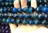 CAA3436 15 inches 14mm faceted round agate beads wholesale