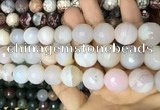 CAA3445 15 inches 16mm faceted round agate beads wholesale