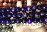 CAA3446 15 inches 16mm faceted round agate beads wholesale