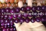 CAA3447 15 inches 16mm faceted round agate beads wholesale