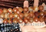 CAA3448 15 inches 16mm faceted round agate beads wholesale
