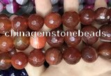 CAA3449 15 inches 16mm faceted round agate beads wholesale