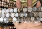 CAA3452 15 inches 16mm faceted round agate beads wholesale