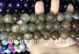 CAA3453 15 inches 16mm faceted round agate beads wholesale