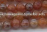 CAA3500 15.5 inches 4mm round AB-color fire agate beads wholesale