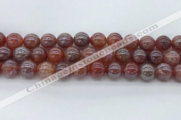 CAA3504 15.5 inches 12mm round AB-color fire agate beads wholesale