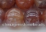 CAA3505 15.5 inches 14mm round AB-color fire agate beads wholesale