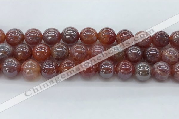 CAA3505 15.5 inches 14mm round AB-color fire agate beads wholesale