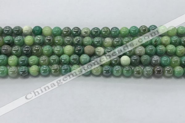 CAA3516 15.5 inches 6mm round AB-color grass agate beads wholesale