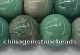 CAA3520 15.5 inches 14mm round AB-color grass agate beads wholesale