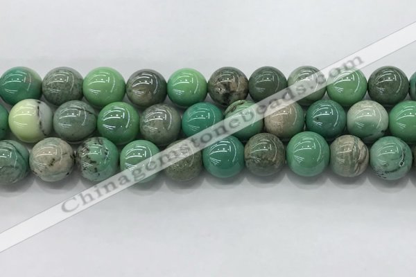 CAA3520 15.5 inches 14mm round AB-color grass agate beads wholesale