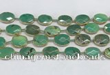 CAA3526 7.5 inches 13*18mm faceted oval grass agate beads