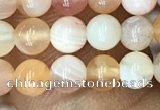 CAA3531 15.5 inches 4mm round pink botswana agate beads