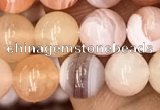 CAA3532 15.5 inches 6mm round pink botswana agate beads