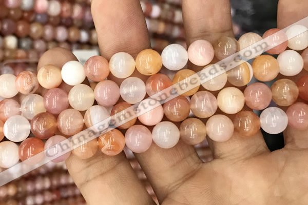 CAA3533 15.5 inches 8mm round pink botswana agate beads