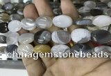 CAA3565 15.5 inches 13*18mm oval grey Botswana agate beads