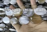 CAA3568 15.5 inches 22*30mm oval grey Botswana agate beads