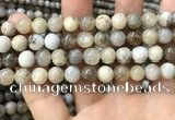 CAA3583 15.5 inches 8mm round ocean fossil agate beads wholesale