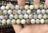 CAA3584 15.5 inches 10mm round ocean fossil agate beads wholesale