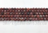 CAA3628 15.5 inches 4mm faceted round Portuguese agate beads