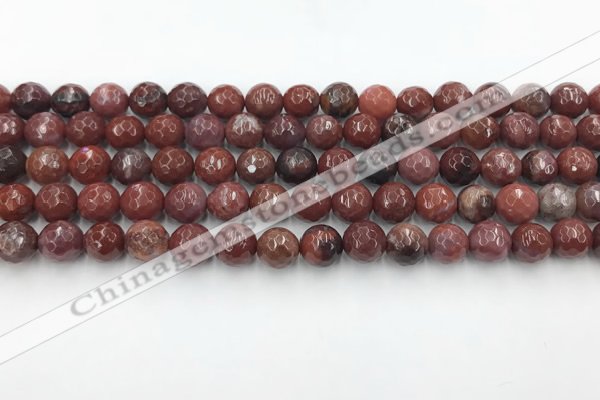 CAA3629 15.5 inches 6mm faceted round Portuguese agate beads