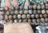 CAA3636 15.5 inches 4mm round flower agate beads wholesale