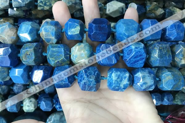 CAA3711 18*20mm - 20*22mm faceted nuggets chrysanthemum agate beads