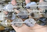 CAA3745 15.5 inches 22*30mm flat teardrop Montana agate beads