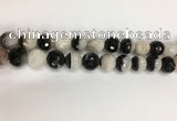 CAA3776 15.5 inches 12mm faceted round agate druzy geode beads