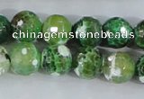 CAA379 15.5 inches 16mm faceted round fire crackle agate beads