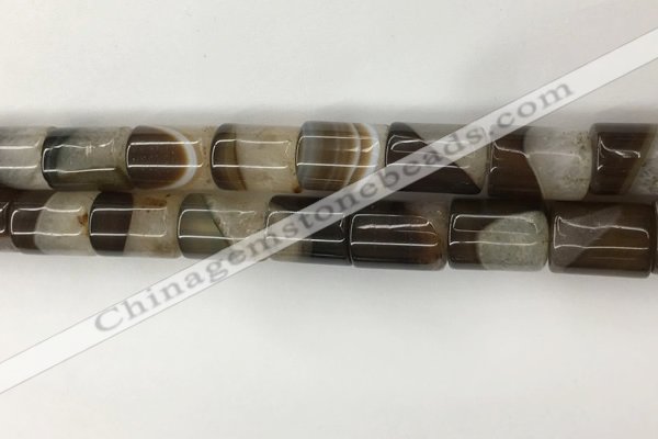 CAA3794 15.5 inches 13*18mm tube agate druzy geode beads