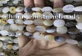 CAA3833 15.5 inches 8*12mm faceted oval montana agate beads