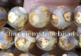 CAA3844 15 inches 6mm round tibetan agate beads wholesale