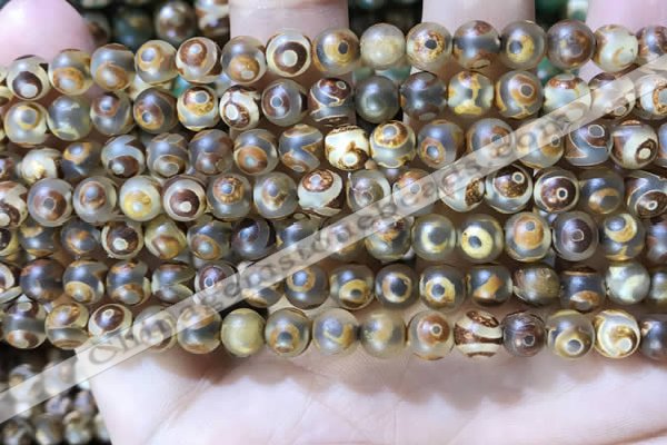 CAA3847 15 inches 6mm round tibetan agate beads wholesale