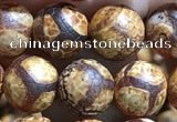 CAA3864 15 inches 8mm round tibetan agate beads wholesale