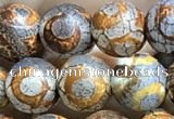 CAA3865 15 inches 8mm round tibetan agate beads wholesale