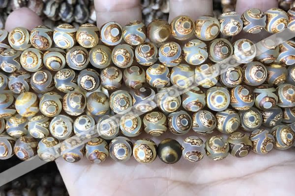 CAA3869 15 inches 8mm round tibetan agate beads wholesale