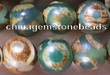 CAA3883 15 inches 8mm round tibetan agate beads wholesale