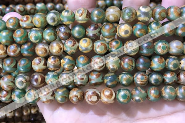 CAA3883 15 inches 8mm round tibetan agate beads wholesale