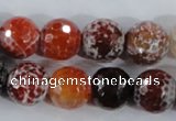 CAA389 15.5 inches 18mm faceted round fire crackle agate beads