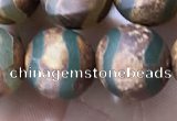 CAA3897 15 inches 10mm round tibetan agate beads wholesale