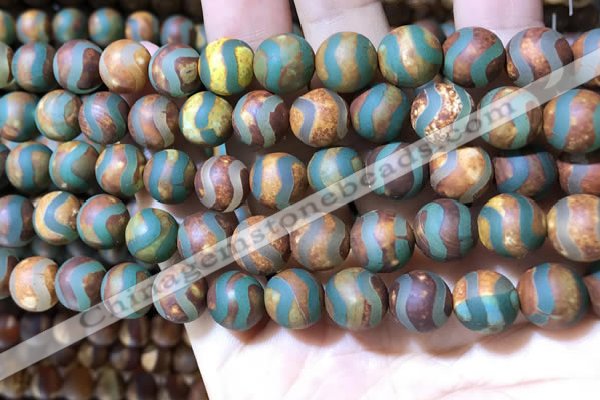 CAA3898 15 inches 10mm round tibetan agate beads wholesale