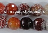 CAA390 15.5 inches 20mm faceted round fire crackle agate beads