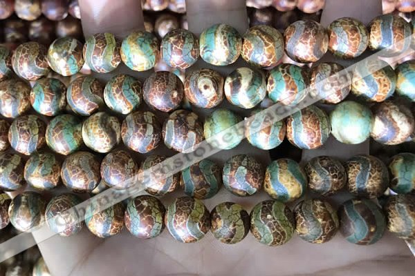 CAA3900 15 inches 10mm round tibetan agate beads wholesale