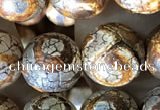 CAA3905 15 inches 10mm round tibetan agate beads wholesale